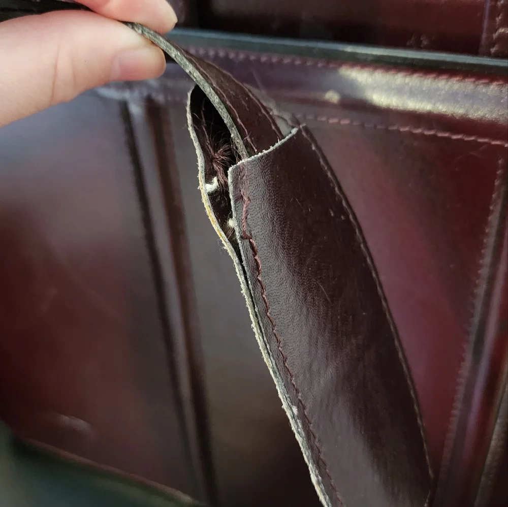 Vintage HERITAGE Top Grain Leather Portfolio Briefcase
